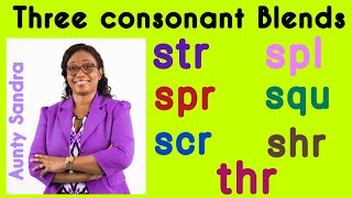 Three consonant blends  Listening Skills  Phonics  Reading and Spelling  Phonemic Awareness [upl. by Ynneg]