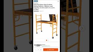 47  off MetalTech Safeclimb Baker Style Scaffold Rolling Platform 1250 lbs Load Capacity – 159 [upl. by Lelia]