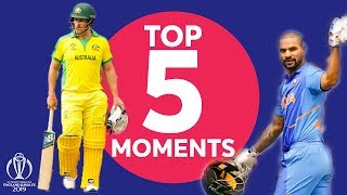 Dhoni Dhawan Stoinis  India vs Australia Top 5 Moments  ICC Cricket World Cup 2019 [upl. by Rimaa628]