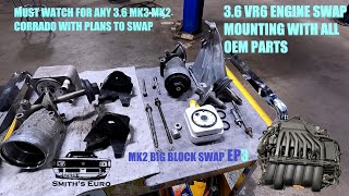 Mounting a 36 vr6 engine in a mk2mk3 or corrado using all oem parts MK2 36 BIG BLOCK SWAP EP3 [upl. by Sholem]