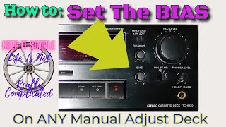 How to Perfectly Adjust Cassette Tape Bias [upl. by Eenoj]