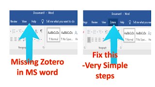 How to fix missing Zotero Addon in MS Word Simple solution [upl. by Ghassan]