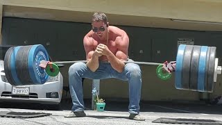 500 lb Zercher Squats for 5 Reps From the Floor [upl. by Leiad]