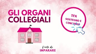 Gli organi collegiali  TFA Sostegno e Concorso docenti [upl. by Eivad]