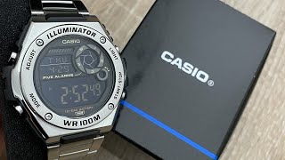 Casio Illuminator Digital Watch MWD100HD1BVEF Unboxing Mens Digital Watch [upl. by Egroej]