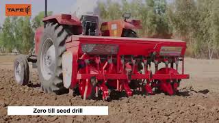 TAFE Tractors  Zero till seed drill  Embracing Conservation Agriculture  TheBigOrangeTractor [upl. by Goodman]