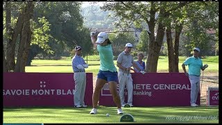 Nasa Hataoka Golf Swing  Fairway Metal faceon view Evian Championship September 2018 [upl. by Bever]