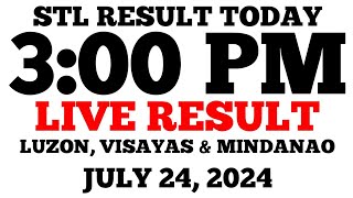 STL Result Today 3PM Draw July 24 2024 STL Luzon Visayas and Mindanao LIVE Result [upl. by Dusza319]