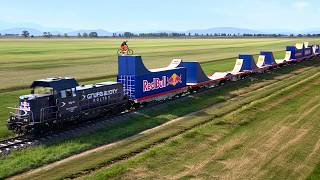 World First Bike Flip On A Moving Train [upl. by Ahsilrac327]