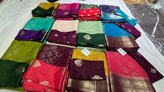 Chickpet Wholesale saree shops  Diwali Special sarees 2024  Single Saree Courier Available [upl. by Brookhouse]