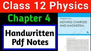 class 12 physics chapter 4 notes in english  moving charges and magnetism notes class 12 [upl. by Ait]