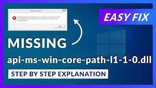 apimswincorepathl110dll Missing Error  How to Fix  2 Fixes  2021 [upl. by Rosenbaum]