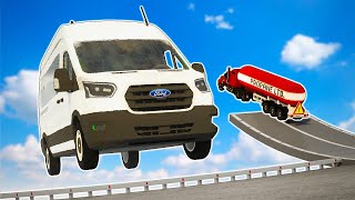 Cars vs FORD Transit Minibus  Teardown [upl. by Rhyner50]