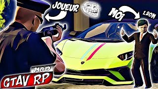 JE ME TRANSFORME EN ENFANT DE 7 ANS ET ROULE DANS UNE LAMBORGHINI DEVANT UN FLIC  GTAV RP MOD 1 [upl. by Ayim355]