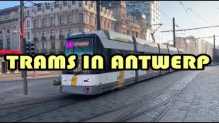 Trams in Antwerp Belgium  BM174 [upl. by Nodle433]