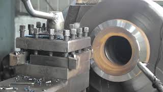 Slew Ring Bearing Turning Process  Slewing Bearing Manufacturing [upl. by Millicent]