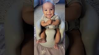 Bumbo infant floor seat demo and mom review [upl. by Aneehsyt]