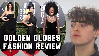 REACTING TO GOLDEN GLOBES 2018 FASHION ft Margot Robbie Kendall Jenner Tracee Ellis Ross [upl. by Grider502]