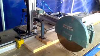 Automated Radial Arm Saw [upl. by Imyaj]