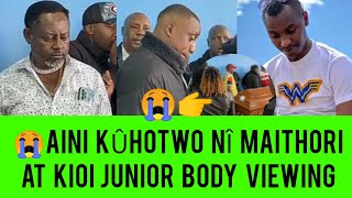 SO SAD😪 SEE HOW KIKUYU ARTISTS amp FAMILY MATIGWO MAHOTETWO AT KIOI JUNIOR BODY VIEWING [upl. by Esinyt]