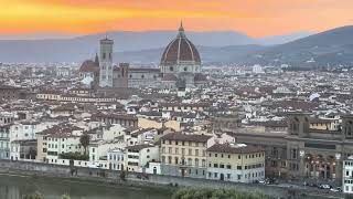 Florence Sunset Superb Views from Piazzale Michelangelo  Hotel California Eagles  Giovani Bassano [upl. by Lenad]