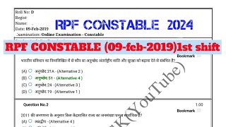 RPF CONSTABLERPF SIREALWAY RPF CONSTABLE NEW VACANCY 2024rpf si previous year question paper [upl. by Tabb]