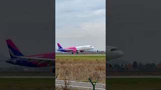 Airbus A321 NEO landing at Brașov Airport Flight LondonBrasov ✈️ airplane aviation airbus [upl. by Nyliac39]