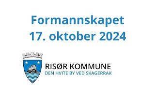 Formannskapet i Risør 17 oktober 2024 [upl. by Sternick]