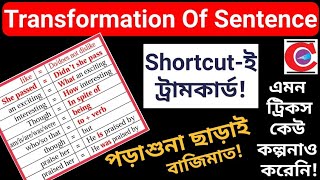 Changing Sentence New Technique  Transformation of Sentence Shortcut Easy Method  SSC  HSC  BCS [upl. by Yssirk571]