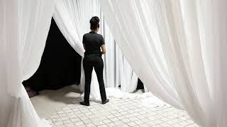 How to Drape a Backdrop Canopy with Ease for Pipe and Drape [upl. by Aldas]