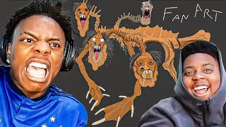 iShowSpeed Reacts to Fan Arts ft Jamal [upl. by Roby]