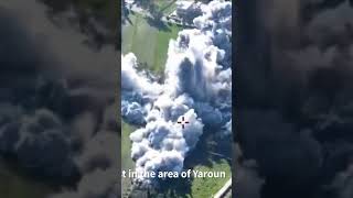 IDF Airstrike Hezbollah Military Post Yaroun Lebanon 11th February 2024 [upl. by Atalanti]