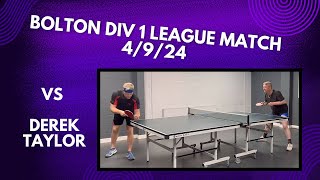 Neil Myatt vs Derek Taylor  Bolton Div 1 League Match  4924 [upl. by Annatnom]