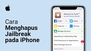 Cara Menghapus Jailbreak Cydia iPhone iOS 14 Unjailbreak iPhone [upl. by Nnyliram]