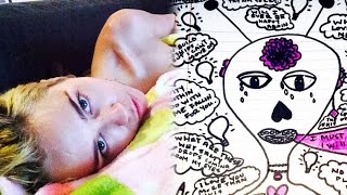 Miley Cyrus Broken Heart in New Instagram Art Posts [upl. by Kirbie]