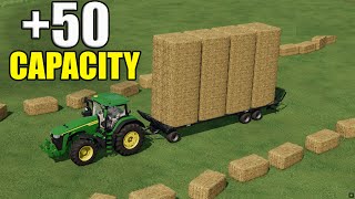 56 CAPACITY BALE AUTO LOADER TRAILER MOD TESTING  Farming Simulator 22 [upl. by Owades192]