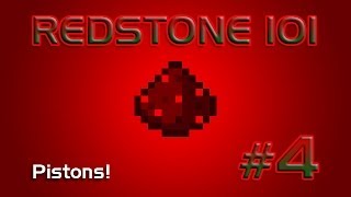 Minecraft 15 Redstone 101  Lesson 4  Pistons TUTORIAL [upl. by Fineberg438]