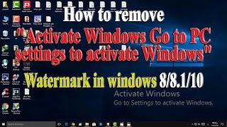 كيفية إزالة العلامة المائية Activate Windows Go to settings to activate Windows 88110 [upl. by Zeni]