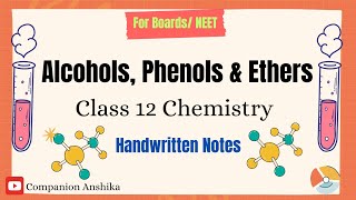 Alcohols Phenols amp Ethers  Class 12 Chemistry Notes  Session 202425 🔥 [upl. by Harty]