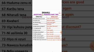 🔥✅️Swahili shopping Phrases 🛍  Kiswahili lessons music love amapiano dance africa english [upl. by Laehcym414]