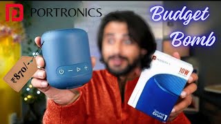 Portronics SoundDrum 1 10W I Unboxing amp Review  SoundTest IBluetooth Speaker under 1000 portronics [upl. by Earaj]