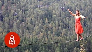 Walking a Tightrope Between Mountains [upl. by Katrine729]