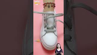 New style knots to lace sneakers shoelacing girls Trendy shoelacing shoelaces shorts [upl. by Estell488]