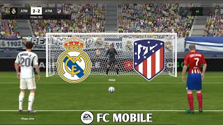 EA SPORTS FC Mobile  Real Madrid vs AT Madrid  Ronaldo vs Koke  Penalty Shootout PSG5 Gameplay [upl. by Stevie219]