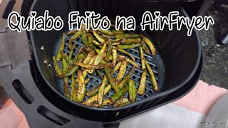 Quiabo na Airfryer  Okra in the Airfryer legumes vegetais quiabo quiabofrito airfryeroven [upl. by Harhay]