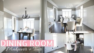 DINING ROOM MAKEOVER AND TOUR💕SLMissGlamVlogs [upl. by Erehc]