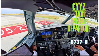 B737 MAX Turbulent Departure out of Toronto  FULL ATC [upl. by Ahsok]