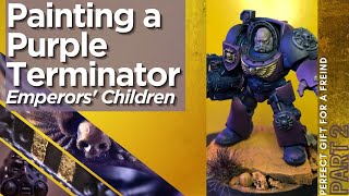 How to paint a terminator part 2 Purple gamesworkshop warhammer40k terminator [upl. by Allred589]