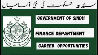 Government of Sindh Finance Department Jobs 2024 [upl. by Johann68]