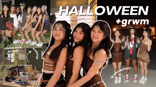 GRWM FOR HALLOWEEN w friends  VLOG [upl. by Ahsiled962]